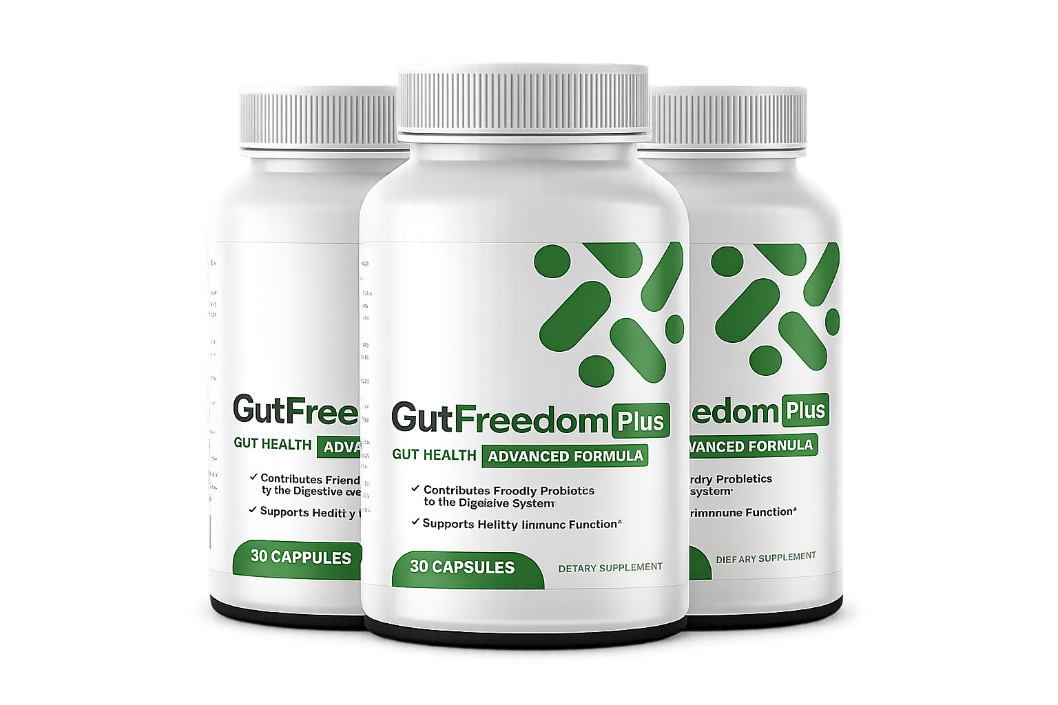GutFreedom Plus - 3 Bottles (60 Capsules Each)